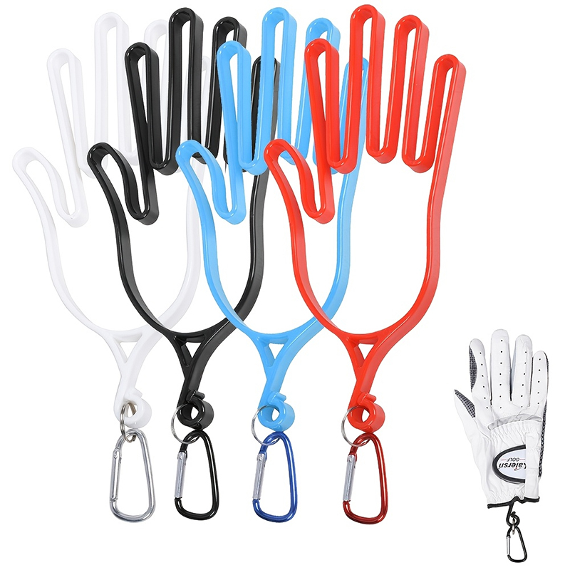 2個入りゴルフグローブホルダー カラビナ付き ABS製ハンド - Golf Gloves のレビューと価格