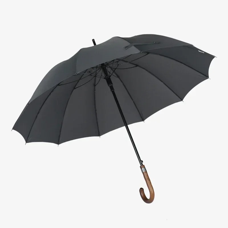大型傘 メンズ 12K 高級パラソル傘 防風 木製ロングハン - Golf Umbrella Large のレビューと価格