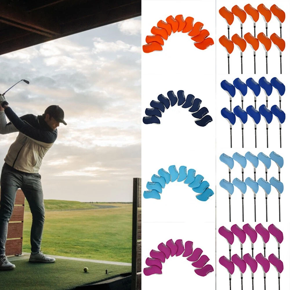 クリアで目に見えるヘッドカバー 10 個入りゴルフカバー ゴ - Golf Clubs のレビューと価格